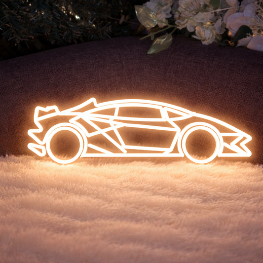 Sports Car LED Neon Sign Wall Decoration Garage Man Cave Bar