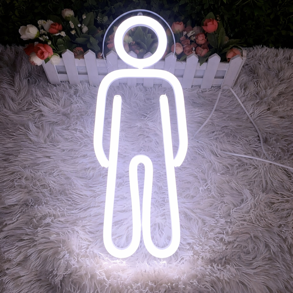 Minimalist Human Figure LED Neon Sign Modern Stickman Hanging Neon Light for Room Bar Studio Decor