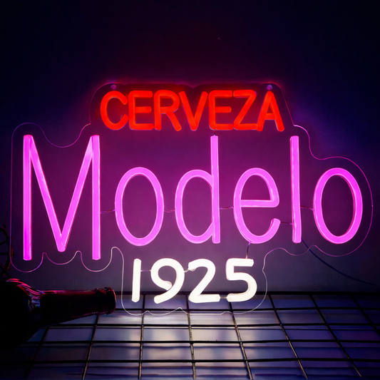 Cerveza Modelo 1925 Beer LED Neon Sign for Bar and Restaurant Decor