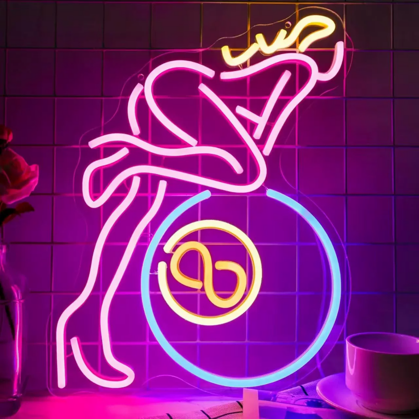 Sexy Girl Bicycle LED Neon Sign for Bar Bedroom Wall Decor