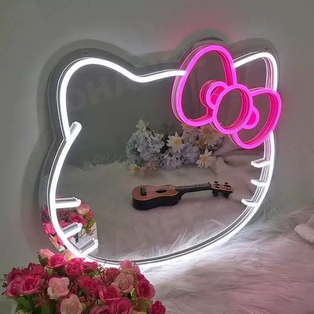 Pink & White Cloud LED Neon Sign for Bedroom & Dreamy Decor