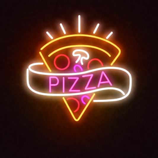 Pizza Banner LED Neon Sign for Pizzeria, Restaurant & Food Shop Wall Decor