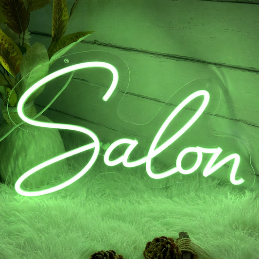 Salon LED Neon Sign Script Light for Beauty Hair Nail Studio Wall Decor