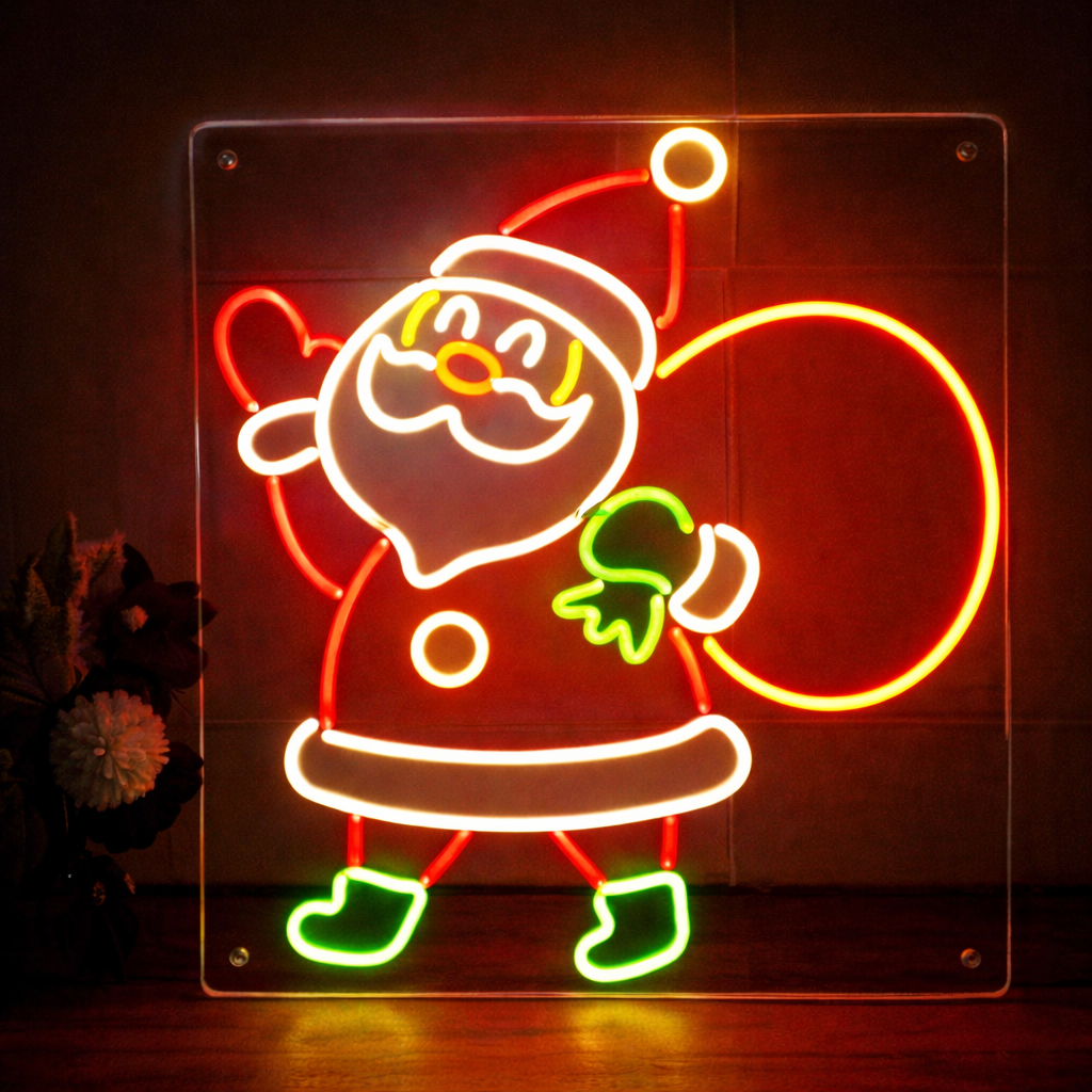 LED Santa Claus Neon Sign for Christmas Holiday Decoration