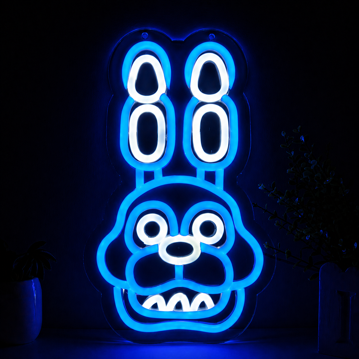 Pink Cartoon Dog LED Neon Sign Cute Puppy Neon Light Wall Decor for Kids Room Bedroom Game Room