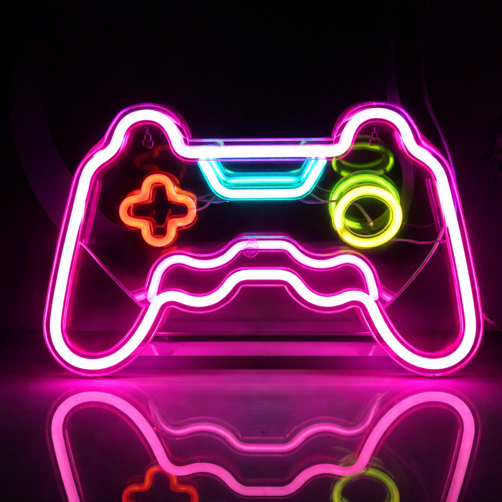 Game Controller LED Neon Sign for Gaming Room Wall Decor Light