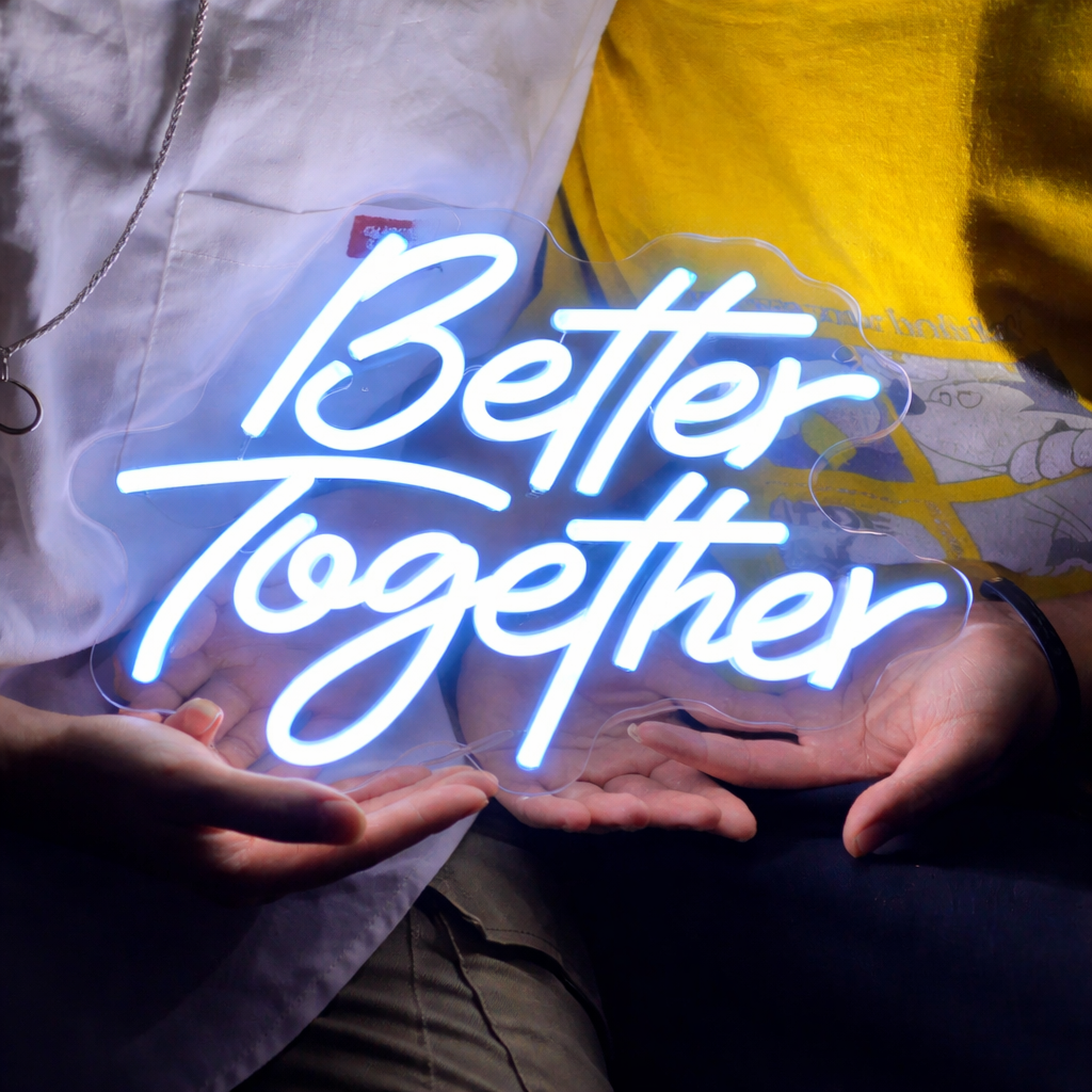 Better Together LED Neon Sign Wall Decoration for Home and Events