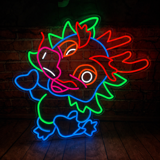 Colorful Cartoon Dragon LED Neon Sign Fantasy Animal Neon Light for Kids Room Wall Decor