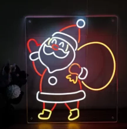 LED Santa Claus Neon Sign for Christmas Holiday Decoration