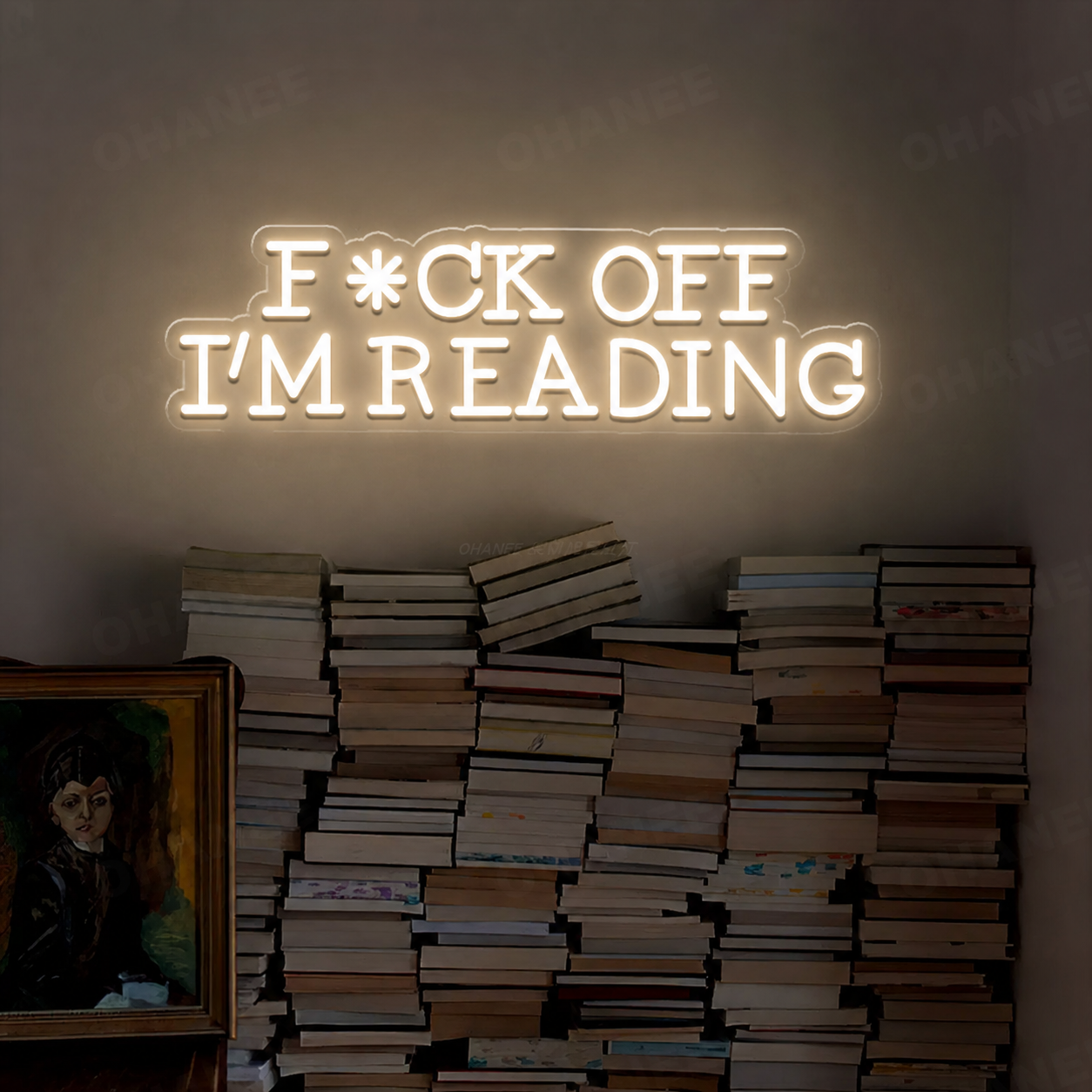Funny Reading LED Neon Sign I’m Reading Neon Light for Bedroom Library Book Lover Decor