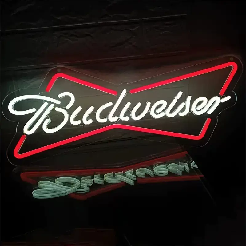 Classic Bow Beer Logo LED Neon Sign for Bar and Man Cave Decor