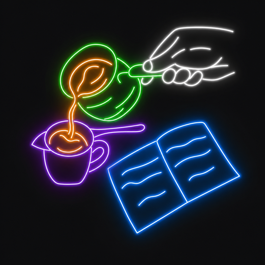 Pour Over Coffee & Book LED Neon Sign Colorful Reading Coffee Wall Light for Kitchen Cafe Study Room Decor