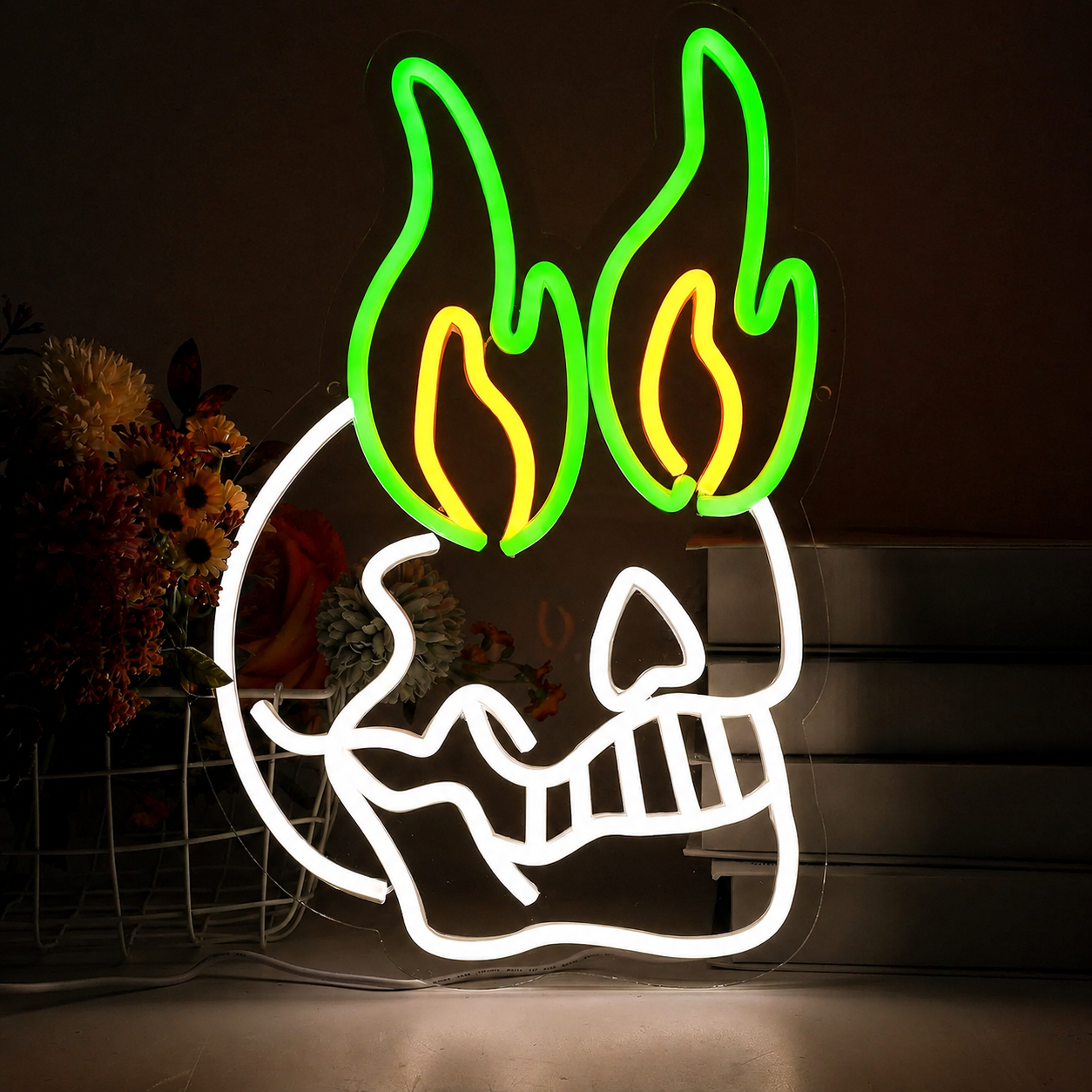 Halloween Skull LED Neon Sign Wall Decor