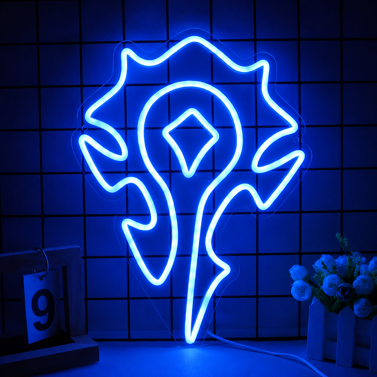Flame Emblem LED Neon Sign Red Yellow Fire Neon Light Wall Decor for Bedroom Game Room