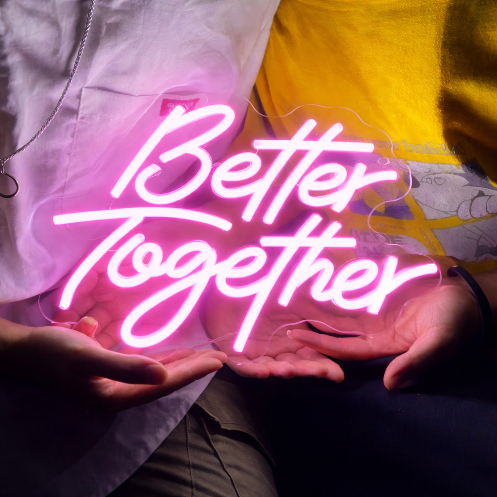 Better Together LED Neon Sign Wall Decoration for Home and Events
