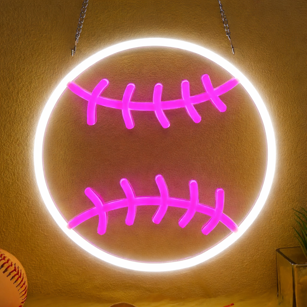 Baseball LED Neon Sign Sports Ball Neon Light for Bedroom Game Room Decor