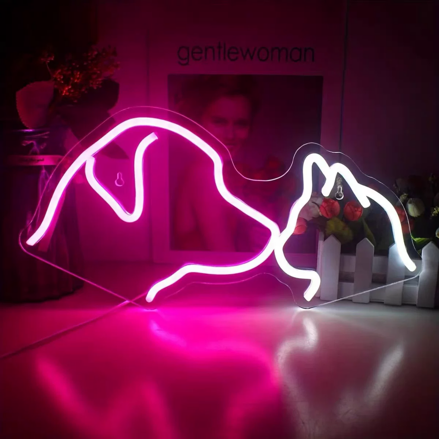 Pink Lips LED Neon Sign Sexy Aesthetic Neon Light for Bedroom and Beauty Room Decor