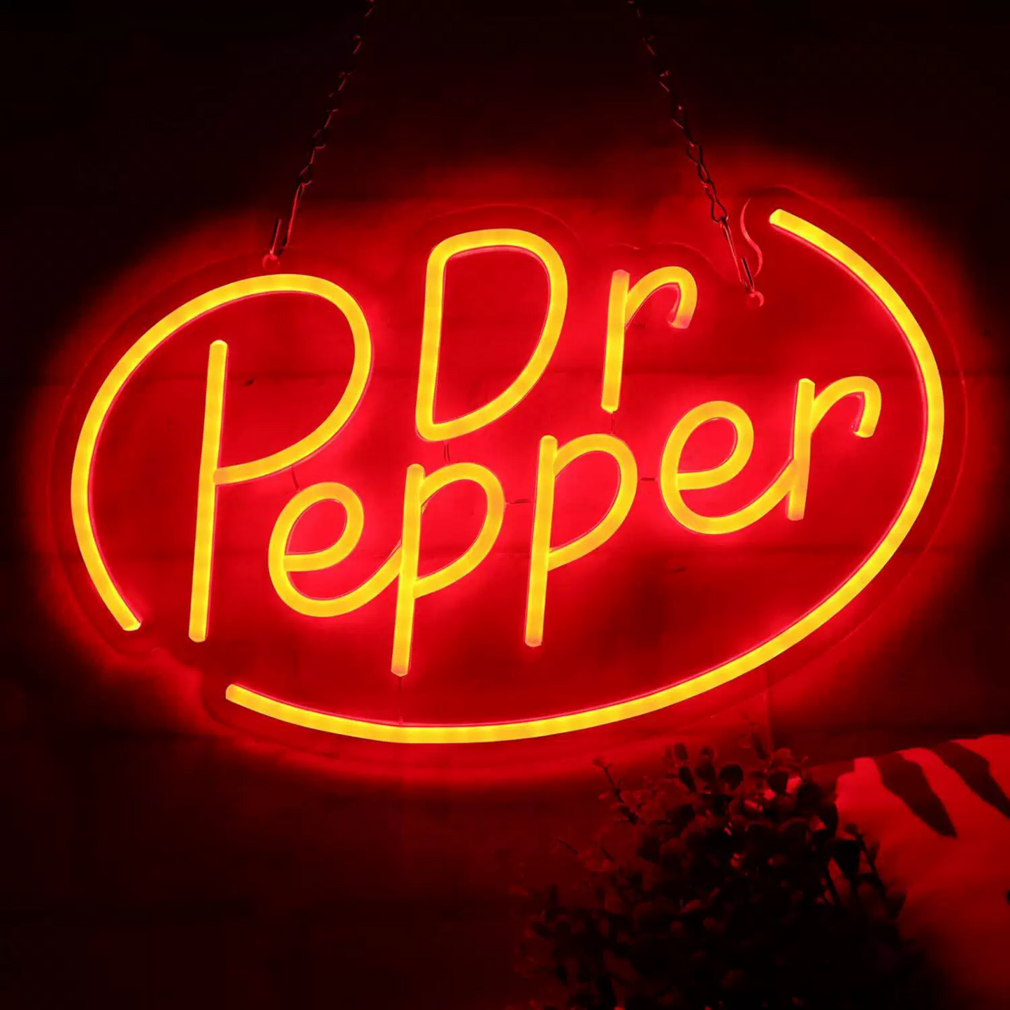Dr Pepper Style Retro Script LED Neon Sign for Bar and Home Decor