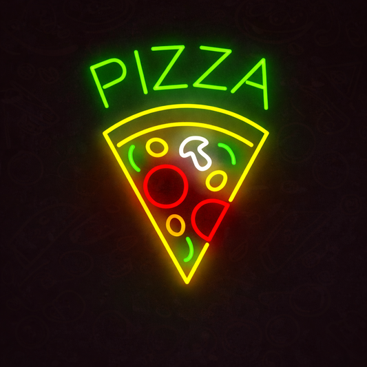 Pizza Slice LED Neon Sign for Pizzeria, Kitchen & Food Wall Decor