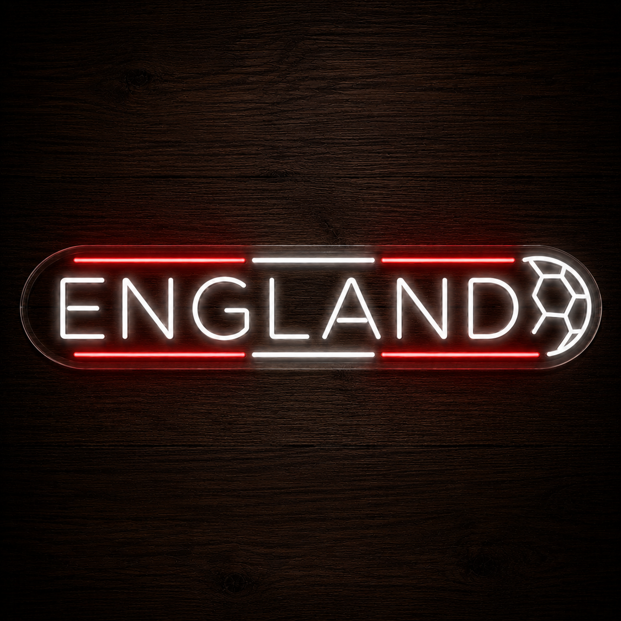 England Soccer LED Neon Sign English Football Neon Light Wall Decor for Sports Bar Game Room