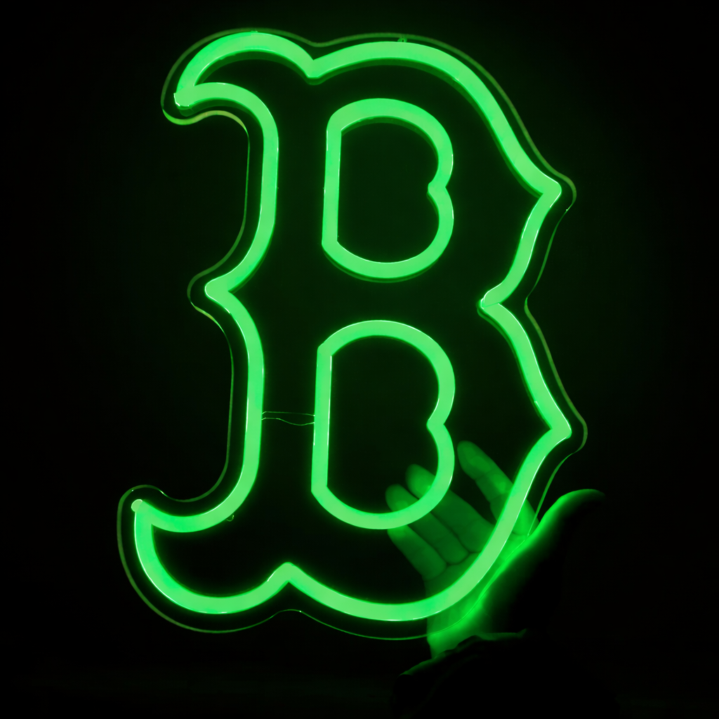 Letter B LED Neon Sign Red Alphabet Neon Light for Bedroom Wall Decor Bar Gaming Room