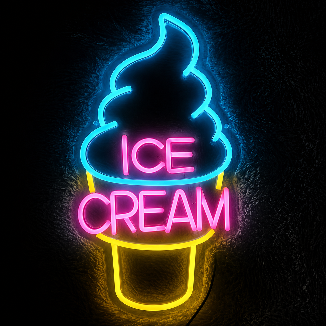 Ice Cream LED Neon Sign Soft Serve Neon Light for Shop Cafe Wall Decor