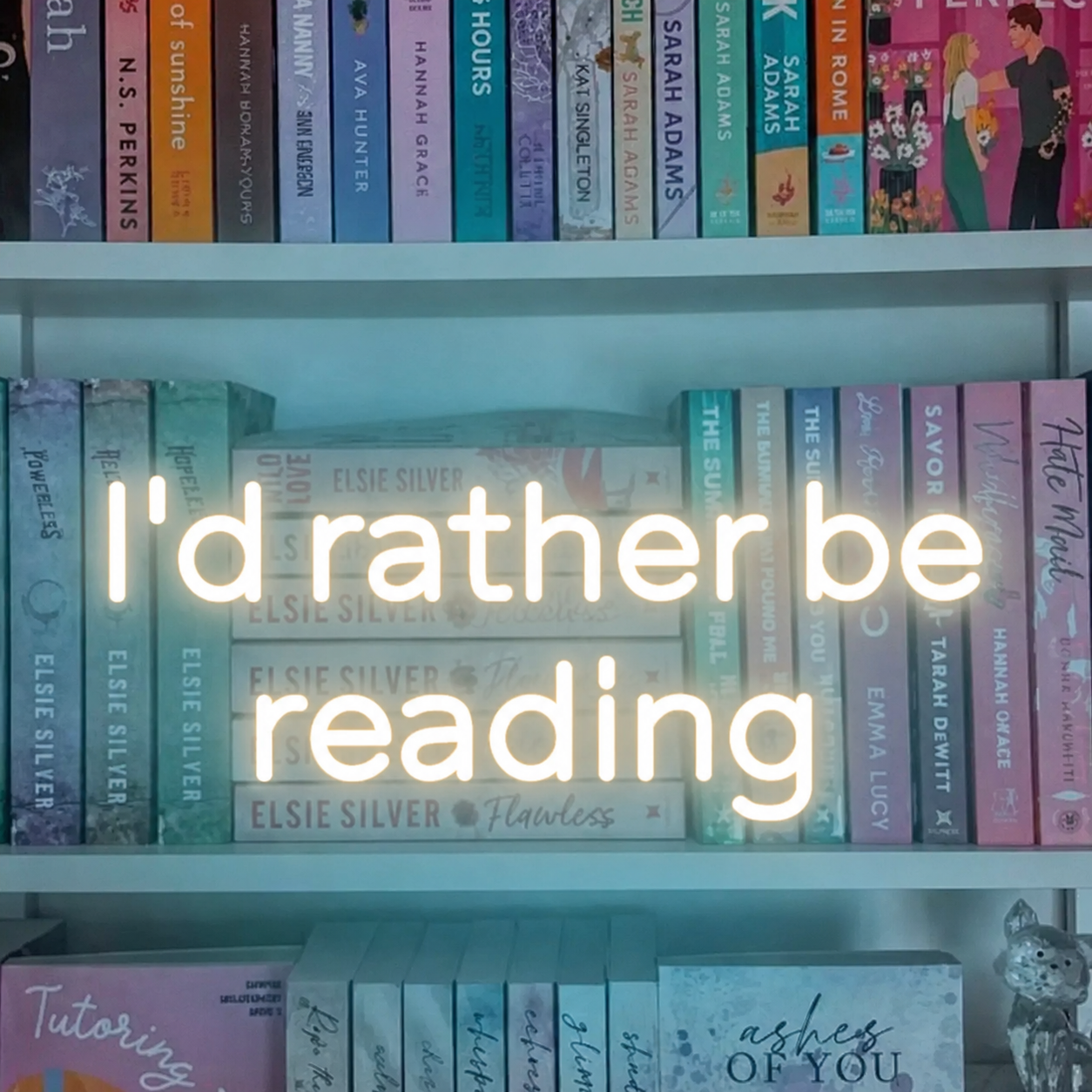 Id Rather Be Reading LED Neon Sign Book Lover Quote Wall Decor Light for Bedroom Library