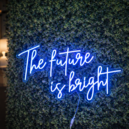 The Future Is Bright Neon Sign LED Light Wall Decor Inspirational Room Decor for Bedroom Bar Cafe
