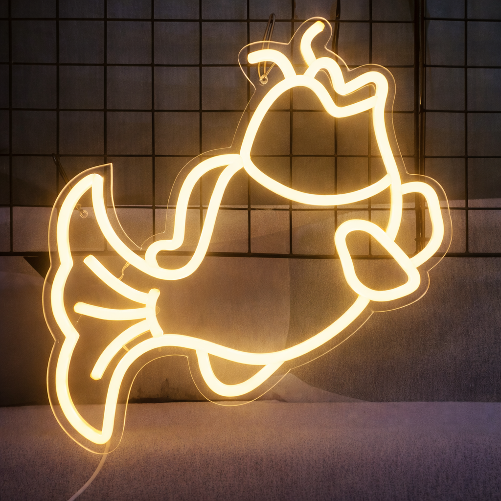 Cute Mermaid LED Neon Sign for Kids Room Ocean Theme Wall Decor