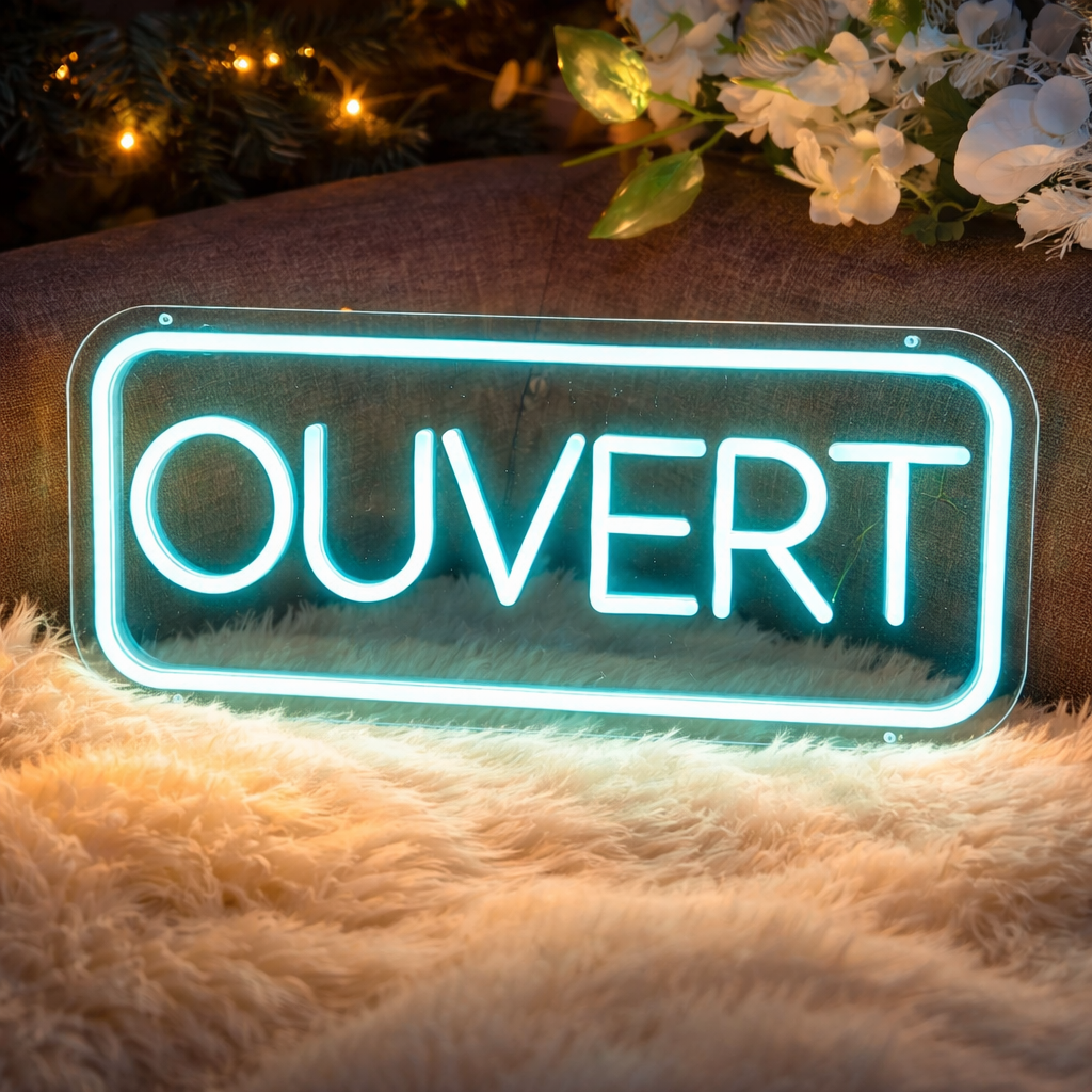 Ouvert LED Neon Sign for Shop Window, Business & Storefront Display