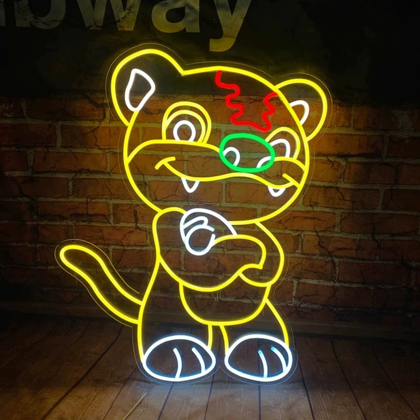 Cartoon Tiger LED Neon Sign Cute Animal Neon Light for Kids Room Wall Decor