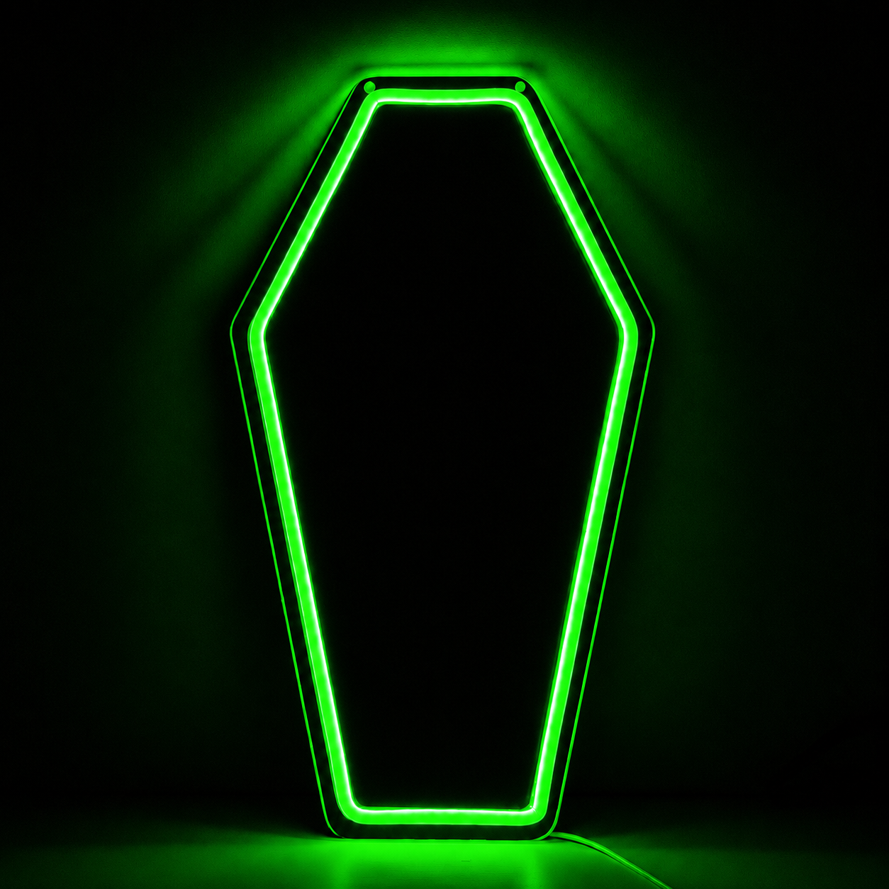 Halloween Coffin LED Neon Sign Gothic Coffin Neon Light Wall Decor for Horror Party Haunted House
