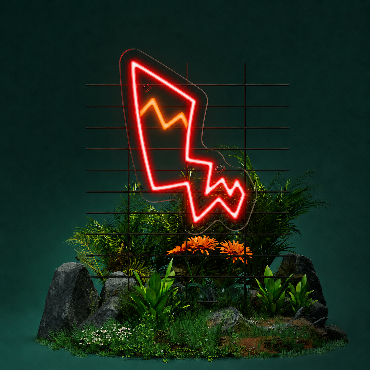 Lightning Bolt LED Neon Sign Yellow Thunder Neon Light Wall Decor for Bedroom Gaming Room