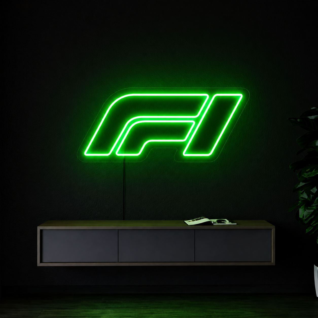 F1 Racing Logo LED Neon Sign Modern Sports Neon Light Wall Decor for Garage Office Gaming Room