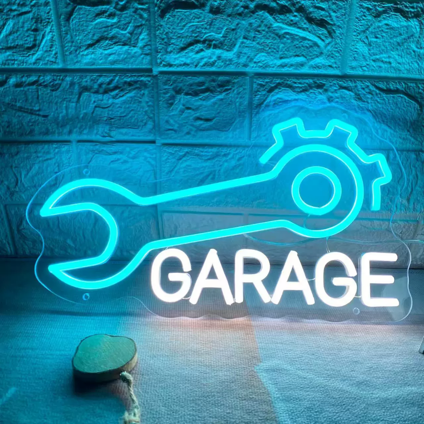 Garage Wrench LED Neon Sign for Auto Repair Workshop Wall Decor