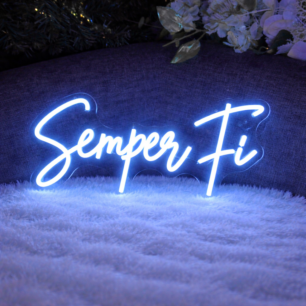Semper Fi LED Neon Sign Wall Decoration Home Bar Military