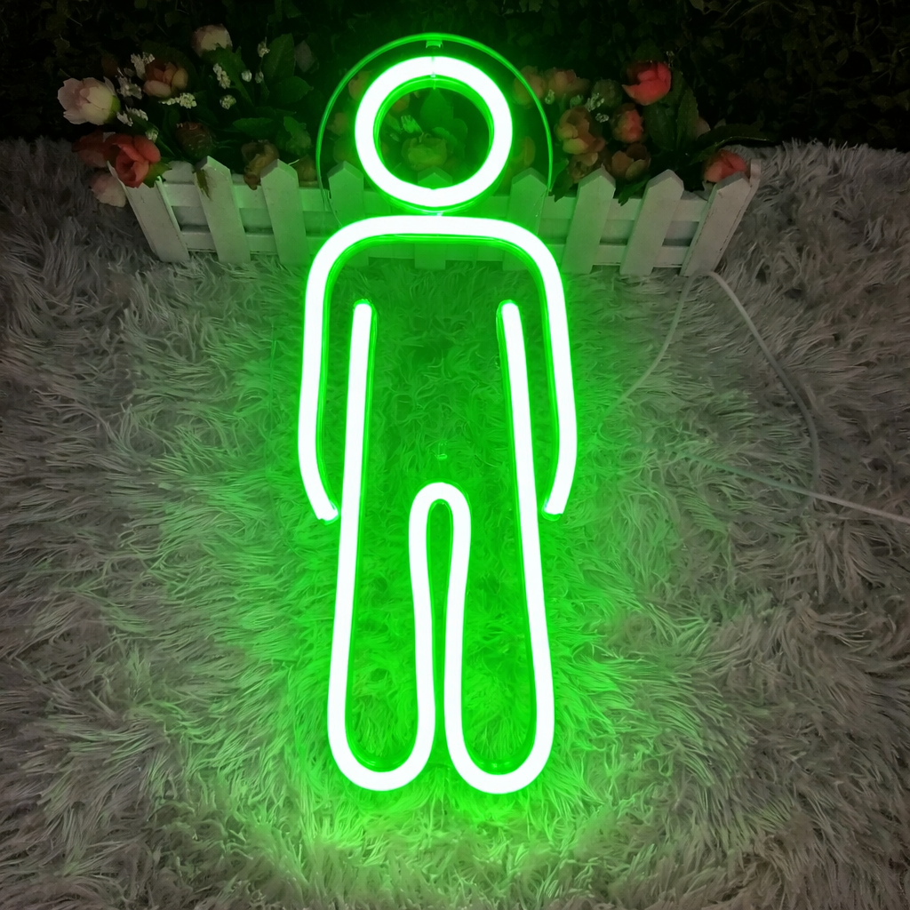 Minimalist Human Figure LED Neon Sign Modern Stickman Hanging Neon Light for Room Bar Studio Decor