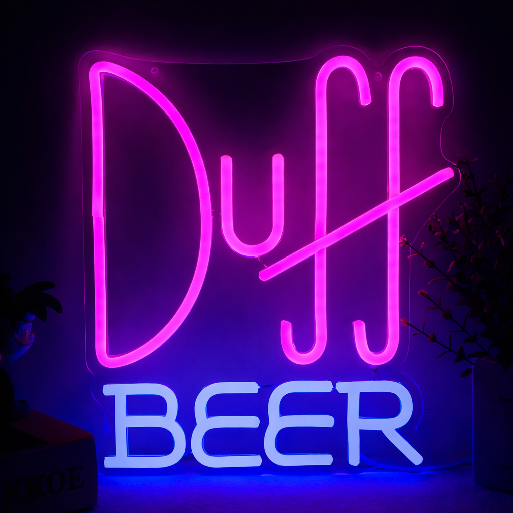 Duff Beer LED Neon Sign for Bar and Man Cave Decor
