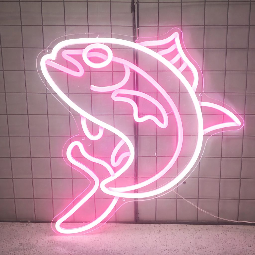 Modern Fish LED Neon Sign for Bar Restaurant Aquarium Decor