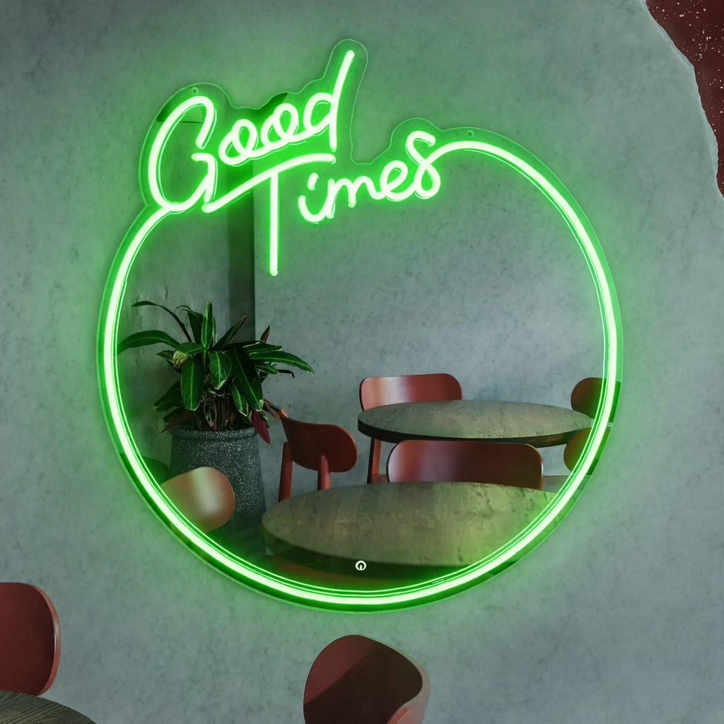 “Good Vibes” LED Neon Sign for Bedroom, Lounge & Trendy Decor