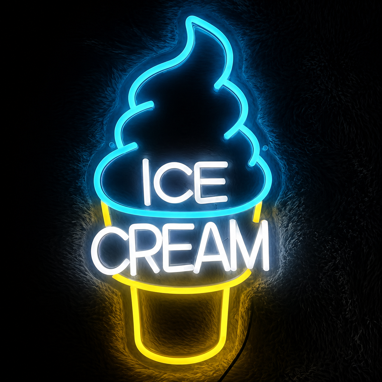 Ice Cream LED Neon Sign Soft Serve Neon Light for Shop Cafe Wall Decor