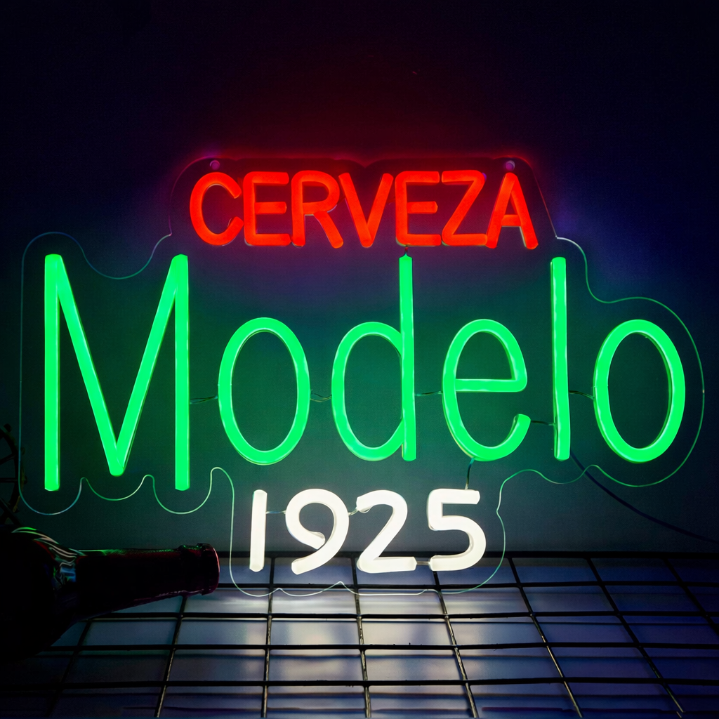 Cerveza Modelo 1925 Beer LED Neon Sign for Bar and Restaurant Decor