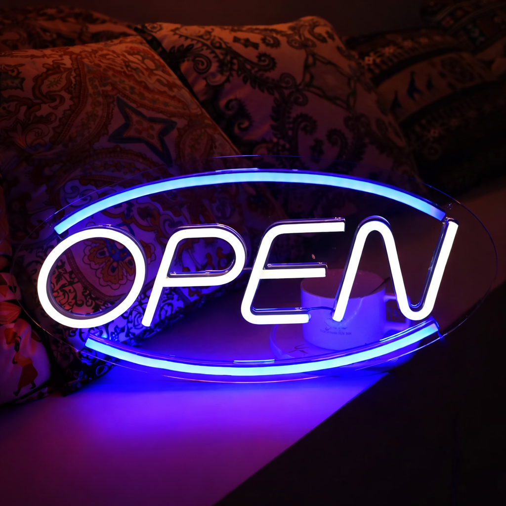 Open Neon Sign for Business Shop Window LED Light