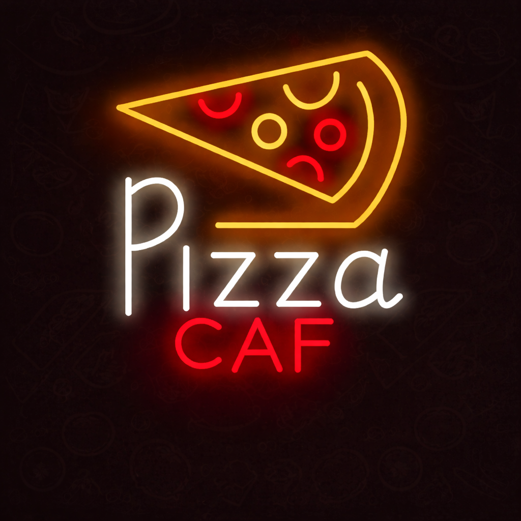 Pizza Café LED Neon Sign for Restaurant, Bar & Kitchen Wall Decor