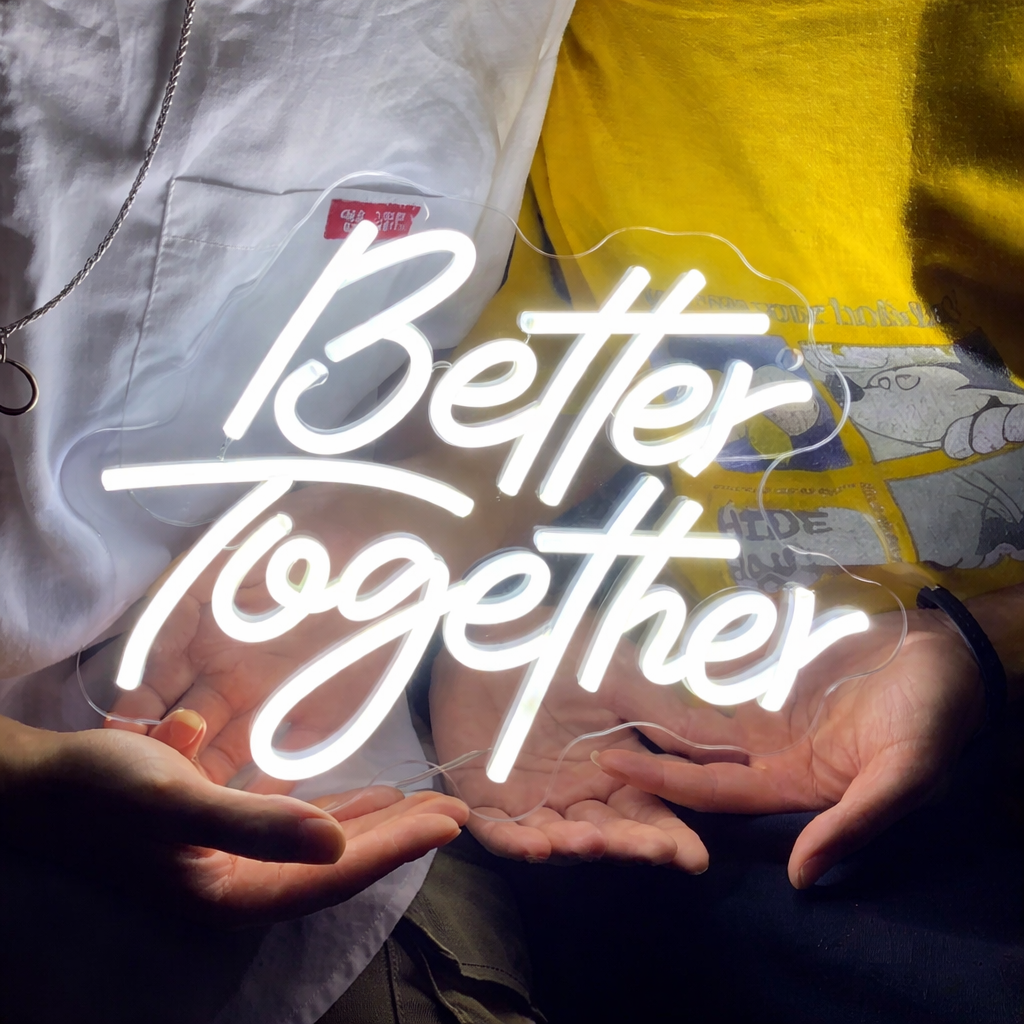 Better Together LED Neon Sign Wall Decoration for Home and Events