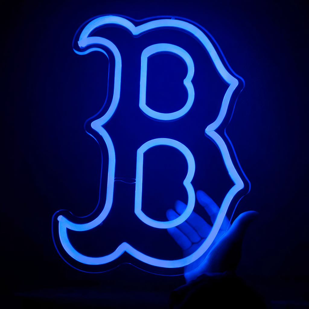 Letter B LED Neon Sign Red Alphabet Neon Light for Bedroom Wall Decor Bar Gaming Room