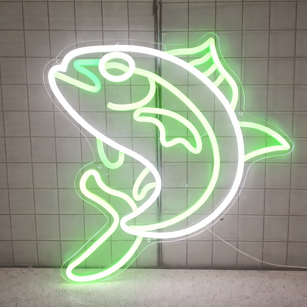 Modern Fish LED Neon Sign for Bar Restaurant Aquarium Decor