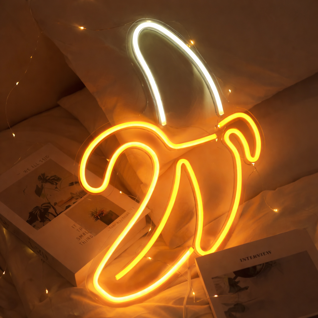 Banana LED Neon Sign Fun Wall Decor for Bedroom Kitchen Bar