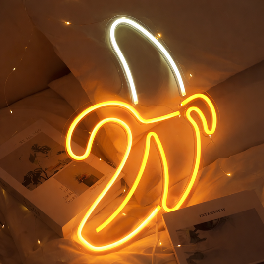 Banana LED Neon Sign Fun Wall Decor for Bedroom Kitchen Bar