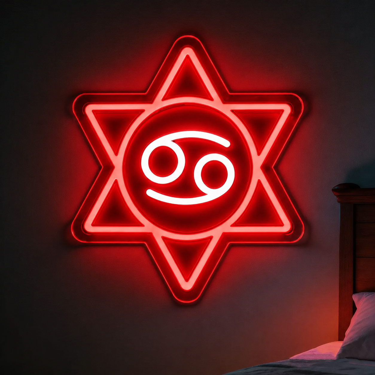Cancer Zodiac LED Neon Sign Astrology Horoscope Neon Light Wall Decor for Bedroom Gaming Room